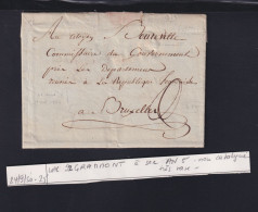 Belgien Frankreich France Faltbrief Grammont An 5 Nach Bruxelles - 1794-1814 (Franse Tijd)