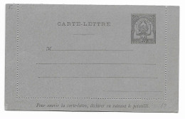 Tunisie Carte-lettre Chiffres Gras 10c Noir (SN 2703) - Lettres & Documents