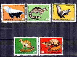 Bulgarie 1985 Animaux Sauvages (3) Yvert N° 2893 à 2897 Oblitérés Used - Usados
