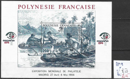 POLYNESIE FRANCAISE BF 9 * Côte 8.50 € - Blocks & Sheetlets