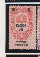 Zweden Fiskale Zegel Cat. Barefoot : Fondstaempel(Bill Of Exchange) 55bA Dikke Druk - Revenue Stamps