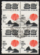 Brazil 1967 First Day Cancel On Block Of 4 - Nuevos