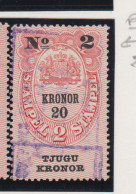 Zweden Fiskale Zegel Cat. Barefoot : Fondstaempel(Bill Of Exchange) 55bB Dikke Druk - Revenue Stamps