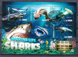 Sierra Leone 2016 Animaux Requins (300) Yvert N° 5829 à 5832 Oblitérés Used - Sierra Leone (1961-...)