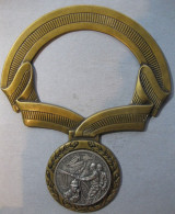 Tres Belle Applique En Bronze , Medaille Pompiers , Courage , Dévouement , Honneur , Discipline Par Gloria - Pompieri