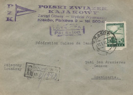 Poland Envelope (A291): Sport Krakow Polish Kayak Association - Stamped Stationery