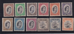 Grenada: 1953/59   QE II To $1.50   SG192-203    MH - Granada (...-1974)