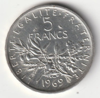 5 Francs Argent 1969 - Silver - - 5 Francs