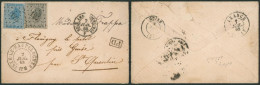 émission 1865 - N°17 Et 18 Sur Env. Obl Pt 125 (LP 125) Fexhe-le-haut-clocher > Flavigny Le Petit (france). TB - 1865-1866 Profile Left