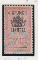 Zweden Fiskale Zegel Cat. Barefoot : Staempel(Documentary) 13 - Revenue Stamps