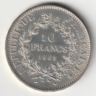 10 Francs Hercule Argent 1965 - Silver - - 10 Francs