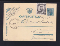 Rumänien Romania GSK Mit ZuF 1940 Copsa Mica Nach Deutschland - Cartas & Documentos