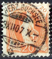 Schweiz Suisse 1907: 14 Vertikalzähne Dents WZ I Zu 86C Mi 74D Yv 93 Mit ⊙ HERZ.BUCHSEE 3.XII.07 (Zu CHF 10.00) - Gebraucht