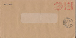 Great Britain Cover With Red Meter Cancel Croydon 5-3-1979 Sent To Denmark - Storia Postale