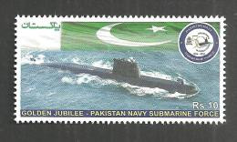PAKISTAN GILDEN JUBILEE PAKISTAN NAVY SUBMARINE FORCE 2014 MNH - Submarinos