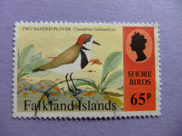 MALVINAS FALKLAND ISLANDS 1995 / PAJARO CLARADRIUS FALKLANDICUS YVERT 653 FU - Falkland Islands