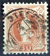 Schweiz Suisse 1905:  13 Zähne Dents WZ I Zu 88A Mi 76C Yv 95 (30c) Mit Stempel OTTENBACH 8.X.07 (Zu CHF 3.00) - Gebraucht