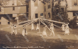 Real Photo Auburndale Lasell Seminary May Fete 1919 Merry Go Round With Girls - Autres & Non Classés