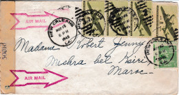 Etats-Unis, Lettre De La Nouvelle Orleans Du 10 Mai 1945 Pour Le Maros , Marques De Censure - Storia Postale