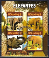 Mozambique 2016 Animaux Eléphants (317) Yvert N° 6890 à 6893 Oblitérés Used - Mozambique