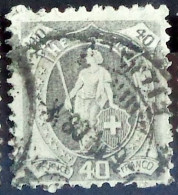 Schweiz Suisse 1906: HELVETIA (14 Zähne) Zu 89B Mi 77A Yv 86 (14 Dents) Mit ⊙ Vom  6.IV.08 FILIALE (Zu CHF 18.00) - Gebraucht