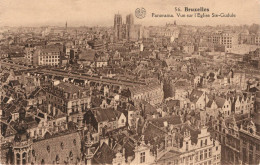 BRUXELLES - Panorama. Vue Sur L'Église Ste-Gudule - Mehransichten, Panoramakarten