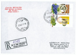 NCP 13 - 2389-a GRAPE, Raisins, Romania - Registered, Stamp With Vignette - 2011 - Lettres & Documents