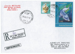 NCP 13 - 60-a FISHES, Sturgeon ( Huso Huso ), Romania - Registered - 2011 - Lettres & Documents