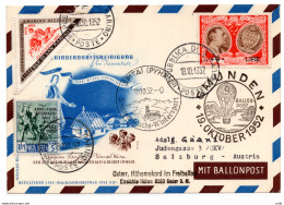 Ballon Post Del 19.10.52 -cartolina Speciale Spedita Dal San Marino - Airmail