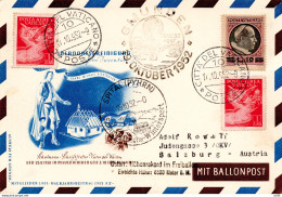 Ballon Post Del 19.10.52 - La Cartolina Speciale Spedita Dal Vaticano - Luchtpost