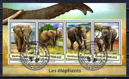 Togo 2017 Animaux Eléphants (320) Yvert N° 5490 à 5493 Oblitérés Used - Togo (1960-...)