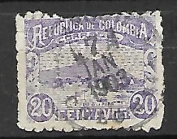 COLOMBIE   -   1902.   Y&T N° 143 Oblitéré , Percé En Points - Colombia