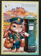 WonderPost Series 1 - Ireland Postcard MINT Mailbox Mail Box Postal Landmark National Animal Irish Hare Rabbit - Autres & Non Classés