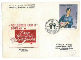 COV 93 - 301 International Children's Day, Romania - Cover - Used - 1989 - Autres & Non Classés