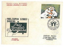 COV 93 - 300 International Children's Day, Romania - Cover - Used - 1989 - Autres & Non Classés