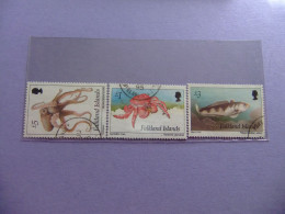 MALVINAS FALKLAND ISLANDS 1994 / FAUNA MARINA YVERT 629+627+628 FU - Falkland Islands