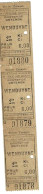 VICINAL De La Côte Belge   - De  OOSTENE  Vers WENDUYNE-  Lot De 3 Tickets Se Tenant-  01/08/1936 – 2e Classe - Eisenbahnverkehr