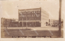 Real Photo Atchison Kansas Harwi Block  P. Used 1909 To Havana Cuba - Other & Unclassified