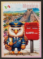 WonderPost Series 1 - Mexico Postcard MINT Mailbox Mail Box Postal Landmark National Animal Golden Eagle - Mexique