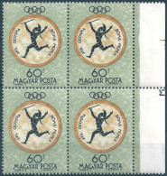 C5789 Hungary Olympics Rome Sport Fencing Quartblock MNH RARE - Estate 1960: Roma