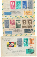 ENVELOPPES(2) AVEC TIMBRES DU BRESIL ET 1 ENVELOPPE AVEC TIMBRES D'ARGENTINE- - Briefe U. Dokumente