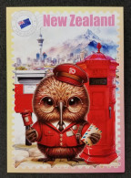 WonderPost Series 1 - New Zealand Postcard MINT Mailbox Mail Box Postal Landmark National Animal Kiwi Bird - Malesia