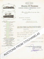 Lettre Illustrée 1939 - HAINE-SAINT-PIERRE - FORGES-USINES & FONDERIES - Locomotives, Tenders, Wagons, - Otros & Sin Clasificación