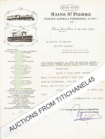 Lettre Illustrée 1939 - HAINE-SAINT-PIERRE - FORGES-USINES & FONDERIES - Locomotives, Tenders, Wagons, - Altri & Non Classificati