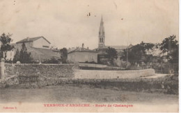 VERNOUX D ARDECHE  ROUTE DE CHALANCON LE TIMBRE EST DECOLE - Vernoux