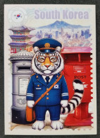 WonderPost Series 1 - South Korea Postcard MINT Mailbox Mail Box Postal Landmark National Animal Siberian Tiger - Corée Du Sud