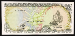 Maldive  MALDIVAS MALDIVES 2 Rufiyaa 1990 Fds Lotto.033 - Maldive