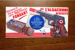 Buvard "Biscuits Fondant L'ALSACIENNE" Pistolet Boum Baboum ... - Caramelle & Dolci