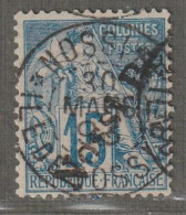 NOSSI-BE - N°24 Obl (1893) 15c Bleu - Usati