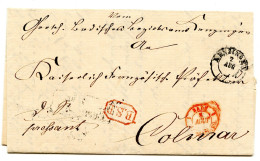 ALLEMAGNE - B.S.P. (BADE SERVICE PUBLIC) SUR LETTRE EN FRANCHISE DE KENZINGEN POUR  COLMAR, 1860 - Préphilatélie